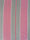 Red and beige striped ticking. Spain c.1900 - Lot of 2 pieces