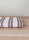 Pink and gray striped ticking. Spain c.1900 - Lot of 2 pieces