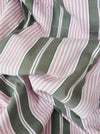 Pink and gray striped ticking. Spain c.1900 - Lot of 2 pieces