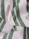 Pink and gray striped ticking. Spain c.1900 - Lot of 2 pieces