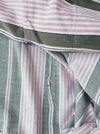 Pink and gray striped ticking. Spain c.1900 - Lot of 2 pieces
