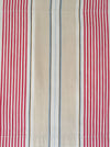 Red, blue and beige striped ticking. Spain c.1900 - Lot of 2 pieces
