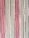 Red, blue and beige striped ticking. Spain c.1900 - Lot of 2 pieces