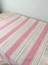 Red, blue and beige striped ticking. Spain c.1900 - Lot of 2 pieces