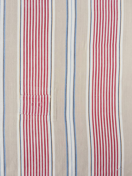 NeutralFALSE Stripes Antique European Ticking Fabric Recovered Panels REC-RA-BEIGE-017 - Ticking Depot