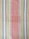 Red, blue and beige striped ticking. Spain c.1900 - 120×50 cm