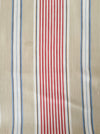 Red, blue and beige striped ticking. Spain c.1900 - 120×50 cm
