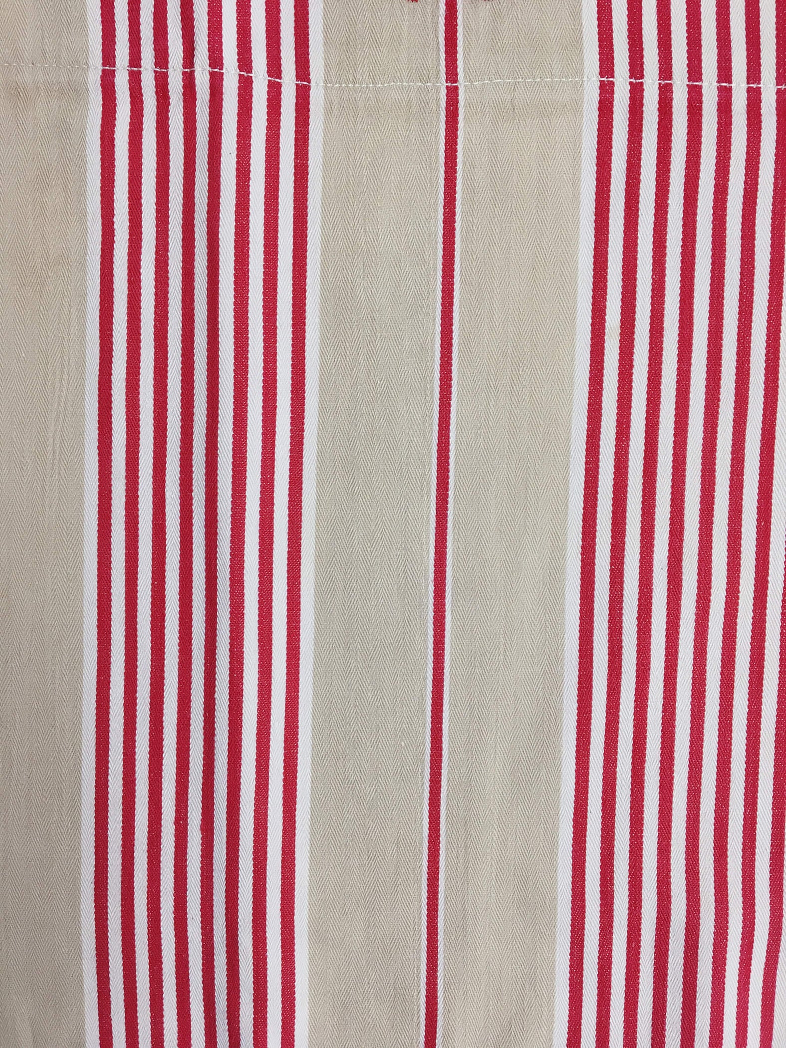 Red and beige striped ticking. Spain c.1900 - Lot of 5 pieces - REC-RA ...