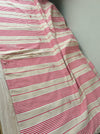 Red and beige striped ticking. Spain c.1900 - Lot of 5 pieces