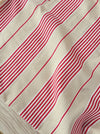 Red and beige striped ticking. Spain c.1900 - Lot of 5 pieces