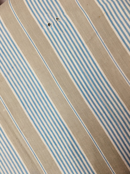 Light blue and beige striped ticking. Spain c.1900