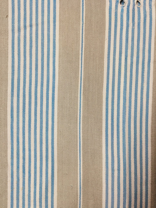 Light blue and beige striped ticking. Spain c.1900