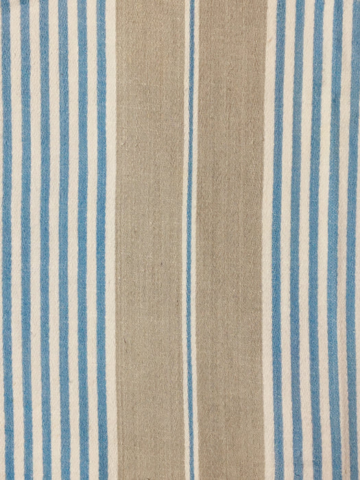 Light blue and beige striped ticking. Spain c.1900