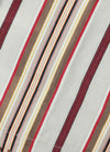 Red, beige, and brown striped ticking. Spain c.1950 - Lot of 2 pieces