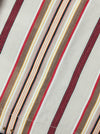 Red, beige, and brown striped ticking. Spain c.1950 - Lot of 2 pieces