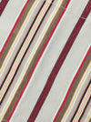 Red, beige, and brown striped ticking. Spain c.1950 - Lot of 2 pieces