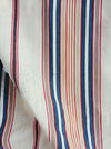 Red, blue and beige striped ticking. Spain c.1950 - Lot of 2 pieces