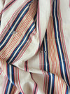 Red, blue and beige striped ticking. Spain c.1950 - Lot of 2 pieces
