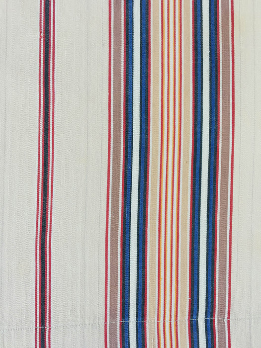 NeutralFALSE Stripes Antique European Ticking Fabric Recovered Panels REC-RA-BEIGE-023 - Ticking Depot