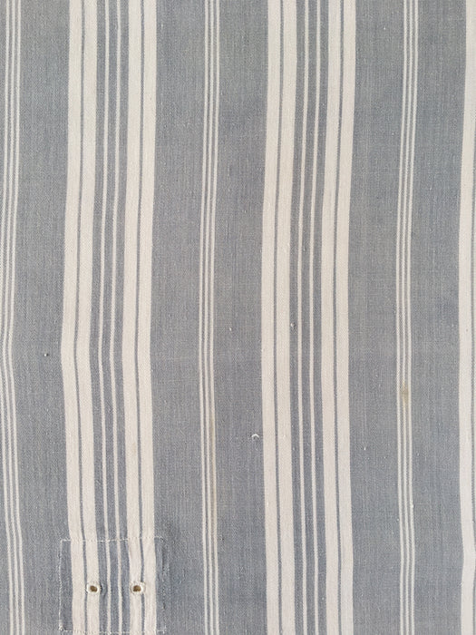 Gray and white striped ticking. Spain c.1900 - Lot of 2 pieces