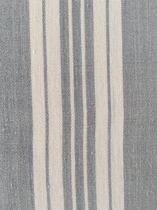 Gray and white striped ticking. Spain c.1900 - Lot of 2 pieces