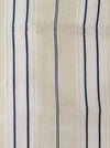 Blue, white and beige striped ticking. Very rare. Spain c.1900 - 92×136 cm
