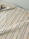Blue, white and beige striped ticking. Very rare. Spain c.1900 - 92×136 cm