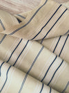 Blue, white and beige striped ticking. Very rare. Spain c.1900 - 92×136 cm