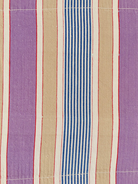 Lilac Stripes Antique European Ticking Fabric Recovered Panels REC-RA-LILA-001C - Ticking Depot