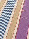 Lilac, blue and beige striped ticking. Spain c.1950 - 133×82 cm