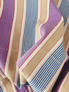 Lilac, blue and beige striped ticking. Spain c.1950 - 133×82 cm
