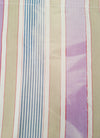Lilac, blue and beige striped ticking. Spain c.1950 - Lot of 3 pieces