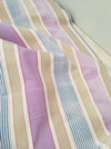 Lilac, blue and beige striped ticking. Spain c.1950 - Lot of 3 pieces