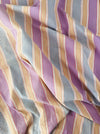 Lilac, blue and beige striped ticking. Spain c.1950 - 108×91 cm