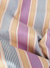 Lilac, blue and beige striped ticking. Spain c.1950 - 108×91 cm
