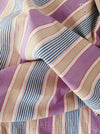 Lilac, blue and beige striped ticking. Spain c.1950 - Lot of 3 pieces