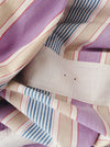 Lilac, blue and beige striped ticking. Spain c.1950 - Lot of 3 pieces