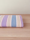Lilac, blue and beige striped ticking. Spain c.1950 - Lot of 3 pieces