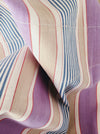 Lilac, blue and beige striped ticking. Spain c.1950 - Lot of 3 pieces