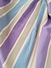 Lilac, blue and beige striped ticking. Spain c.1950 - Lot of 3 pieces