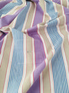 Lilac, blue and beige striped ticking. Spain c.1950 - Lot of 3 pieces