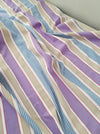 Lilac, blue and beige striped ticking. Spain c.1950 - Lot of 3 pieces