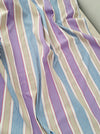 Lilac, blue and beige striped ticking. Spain c.1950 - Lot of 3 pieces
