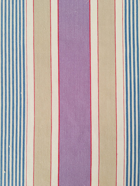 Lilac Stripes Antique European Ticking Fabric Recovered Panels REC-RA-LILA-001H - Ticking Depot