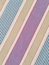 Lilac, blue and beige striped ticking. Spain c.1950 - Lot of 3 pieces