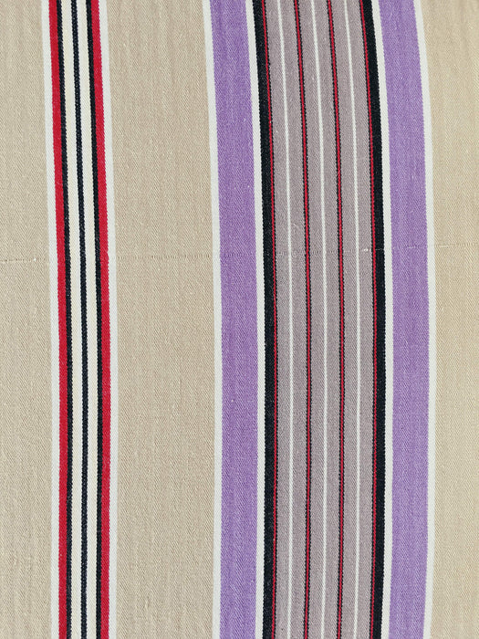 Lilac Stripes Antique European Ticking Fabric Recovered Panels REC-RA-LILA-002B - Ticking Depot