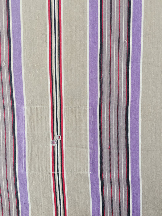 Lilac, blue and beige striped ticking. Spain c.1950 - Lot of 2 pieces