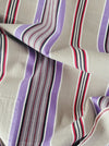 Lilac, blue and beige striped ticking. Spain c.1950 - Lot of 2 pieces