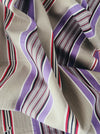 Lilac, blue and beige striped ticking. Spain c.1950 - Lot of 2 pieces