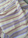 Lilac, blue and beige striped ticking. Spain c.1950 - Lot of 2 pieces